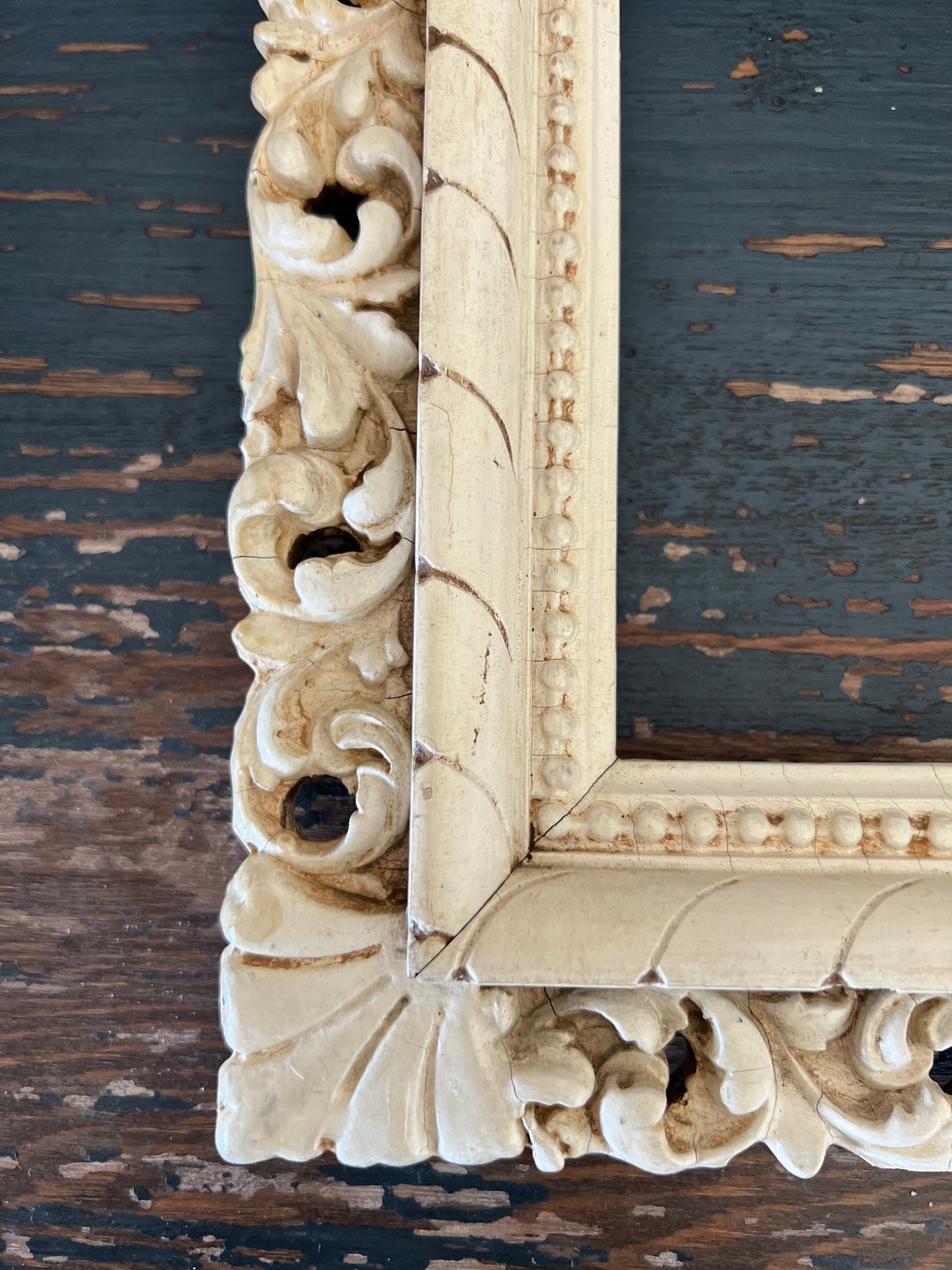 Hand Carved Vintage Wooden Frame