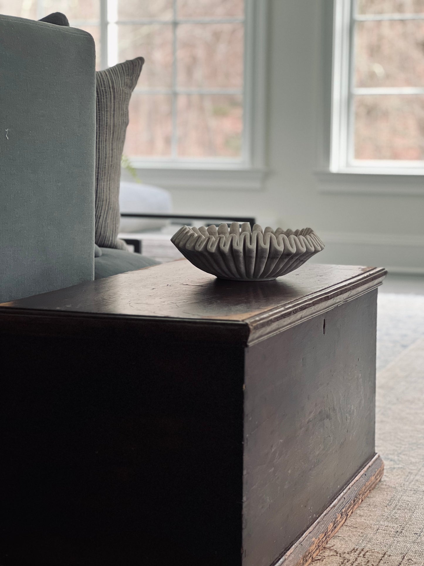 Antique Wood Blanket Chest