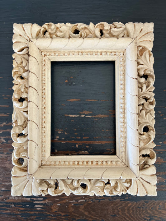 Hand Carved Vintage Wooden Frame