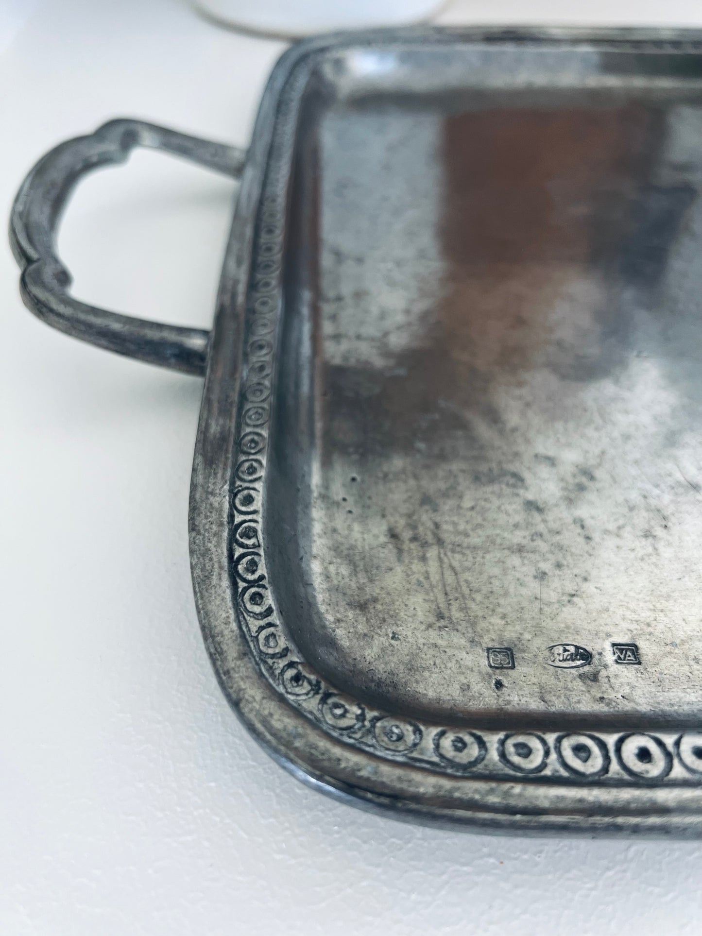 Vintage Italian Pewter Tray