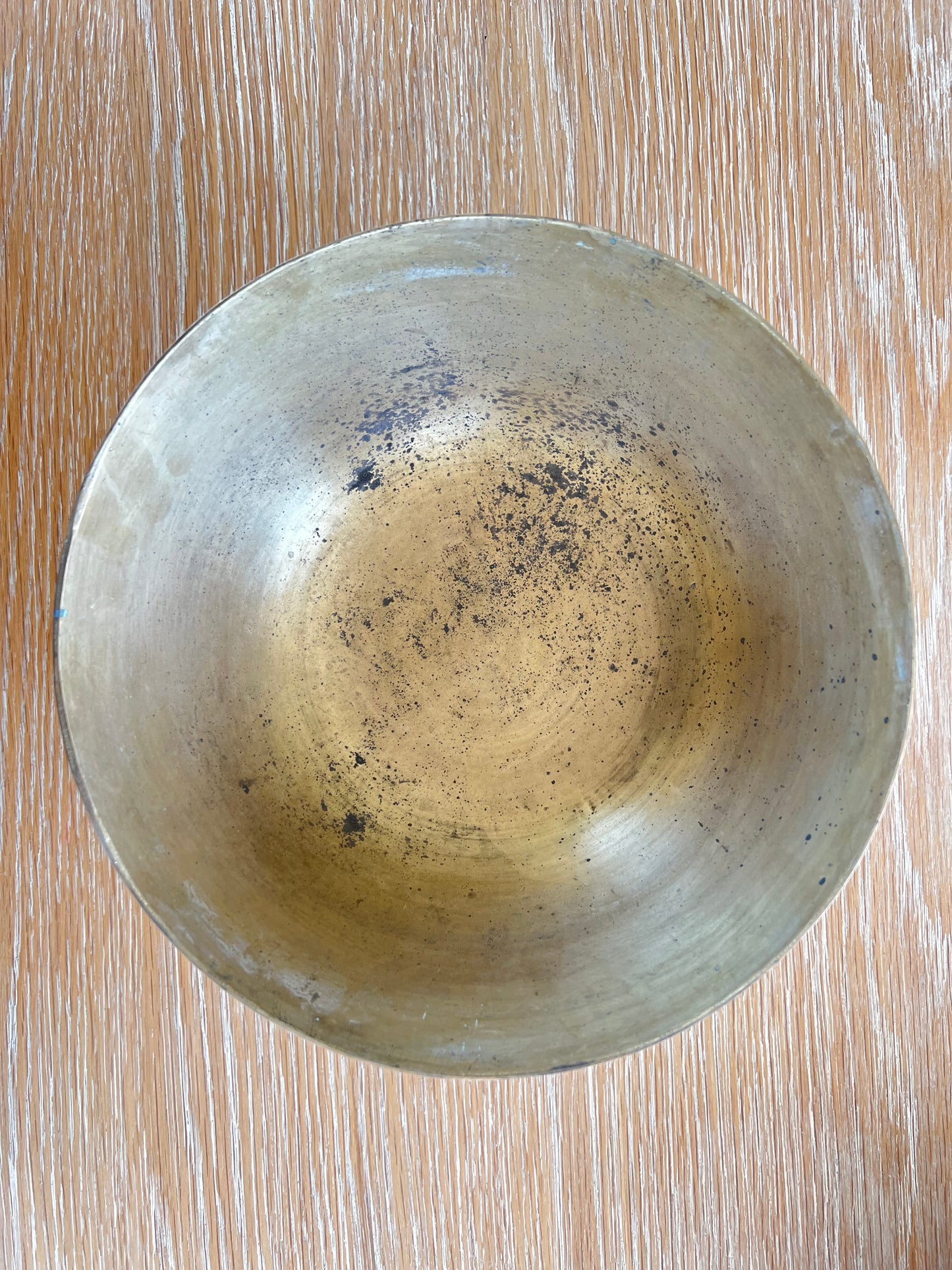 Vintage Brass Etched Bowl