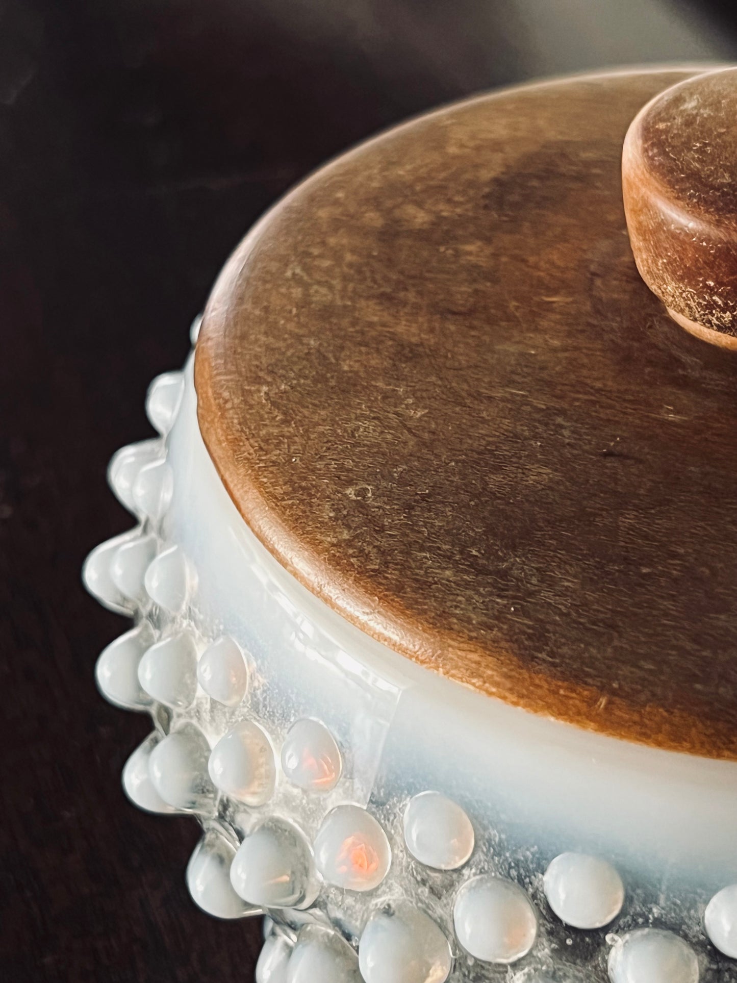 Vintage Hobnail Opalescent Dish