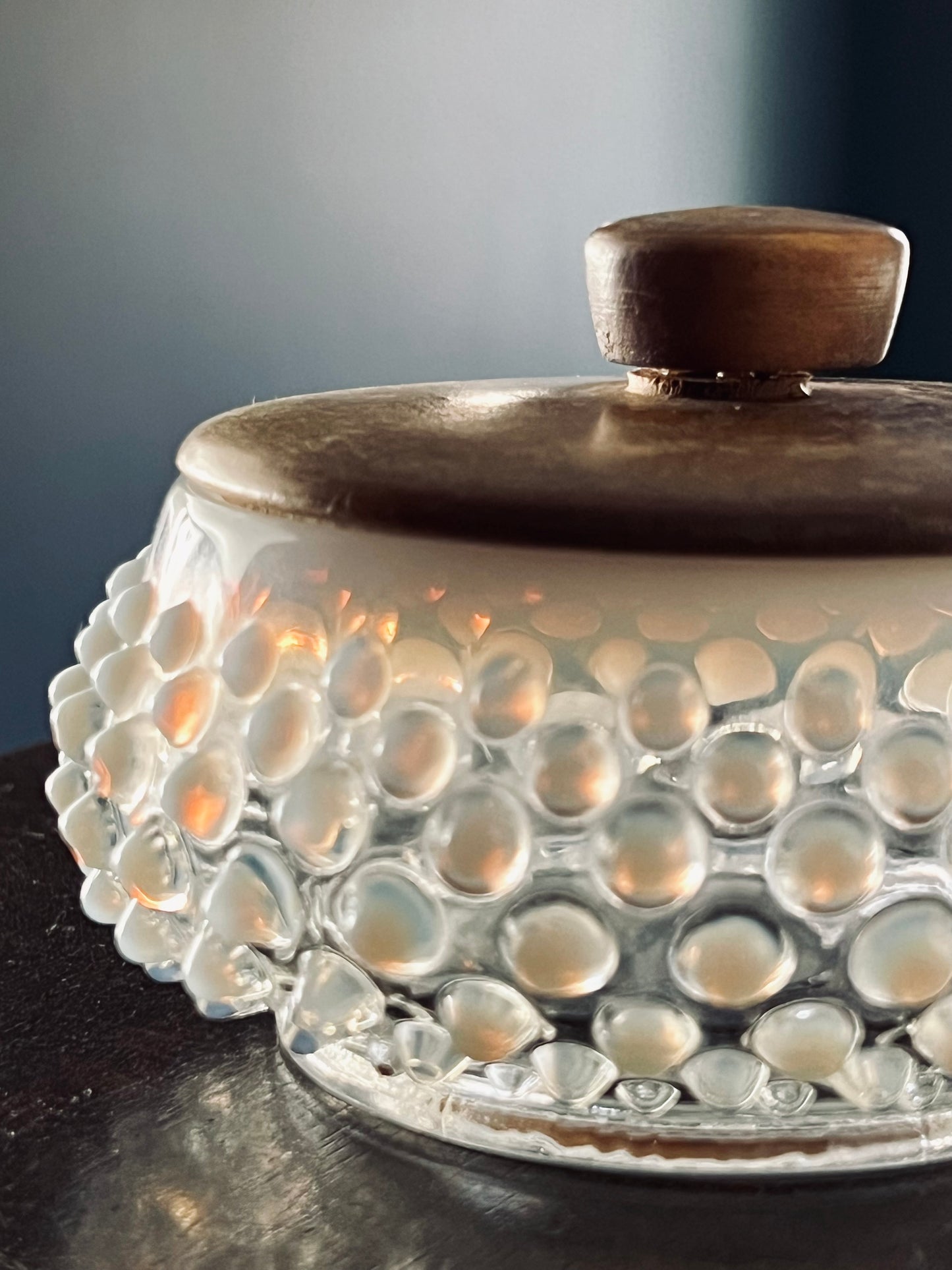 Vintage Hobnail Opalescent Dish