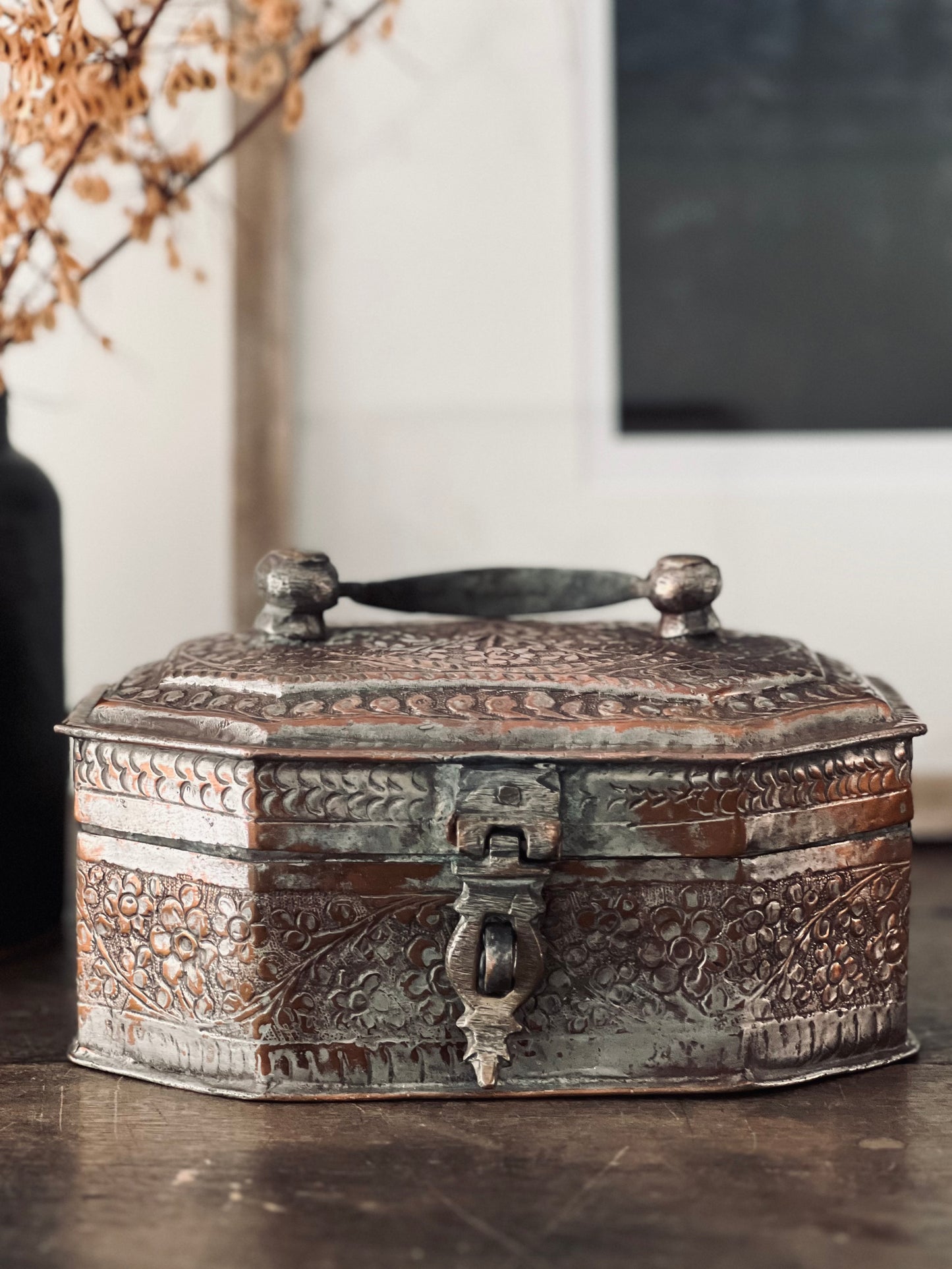 Antique Copper Betel Box