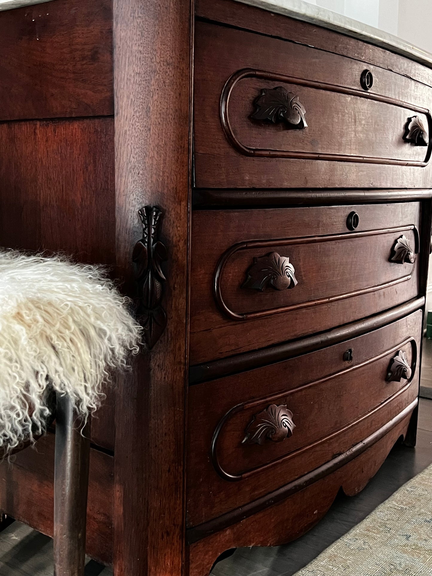 Antique Marble Top Eastlake Chest of Drawers