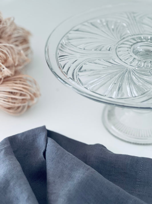 Vintage Pressed Glass Cake Stand