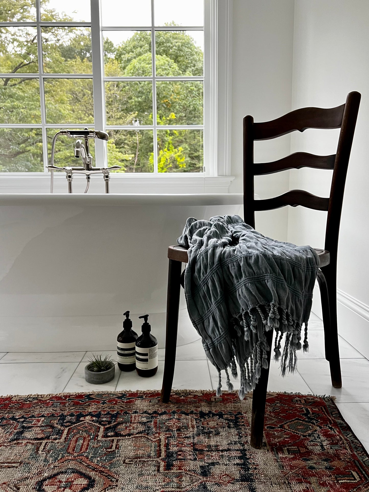 An Almost Pair of Vintage Wood Chairs