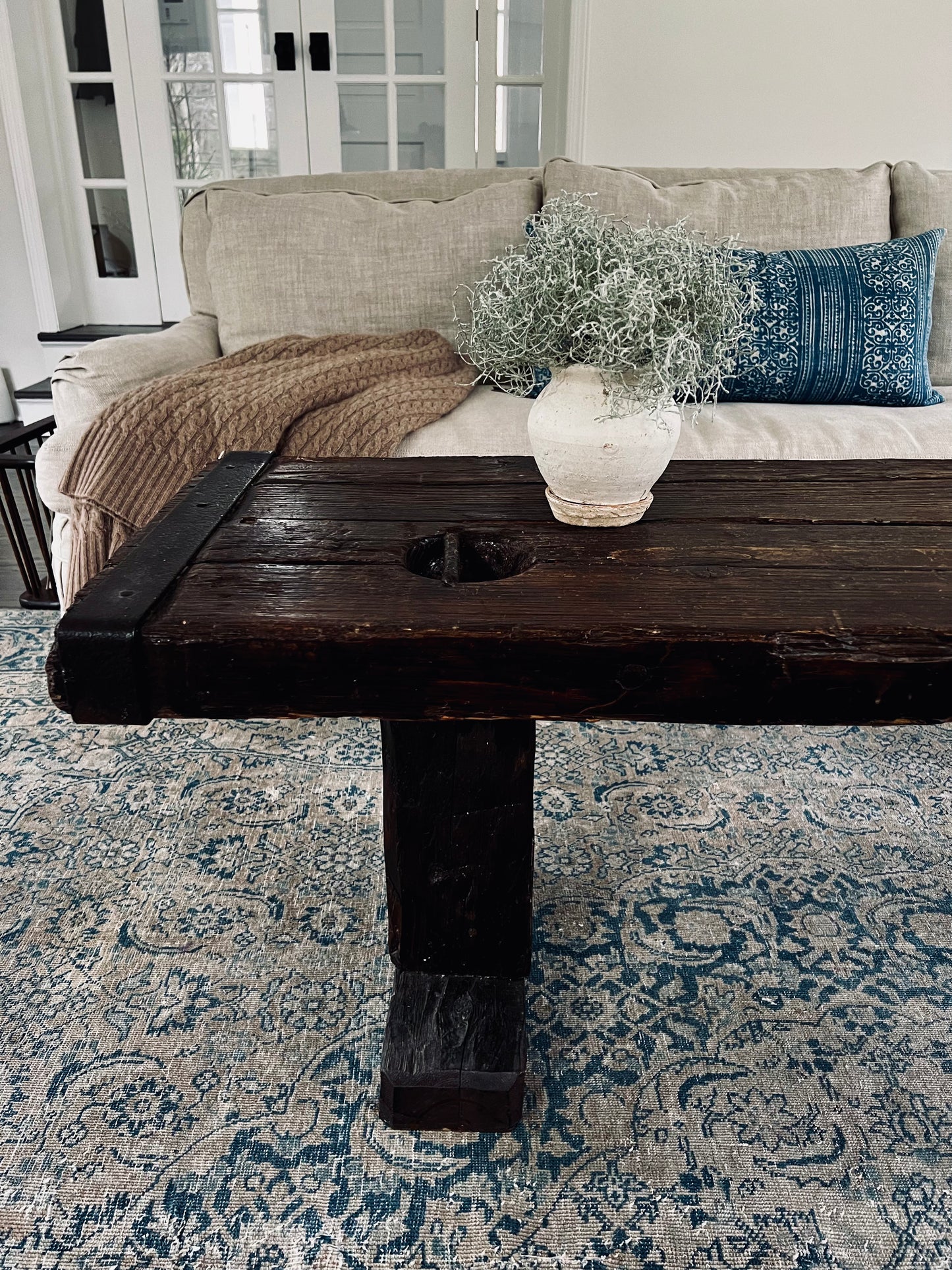 Antique Plank and Iron Bench