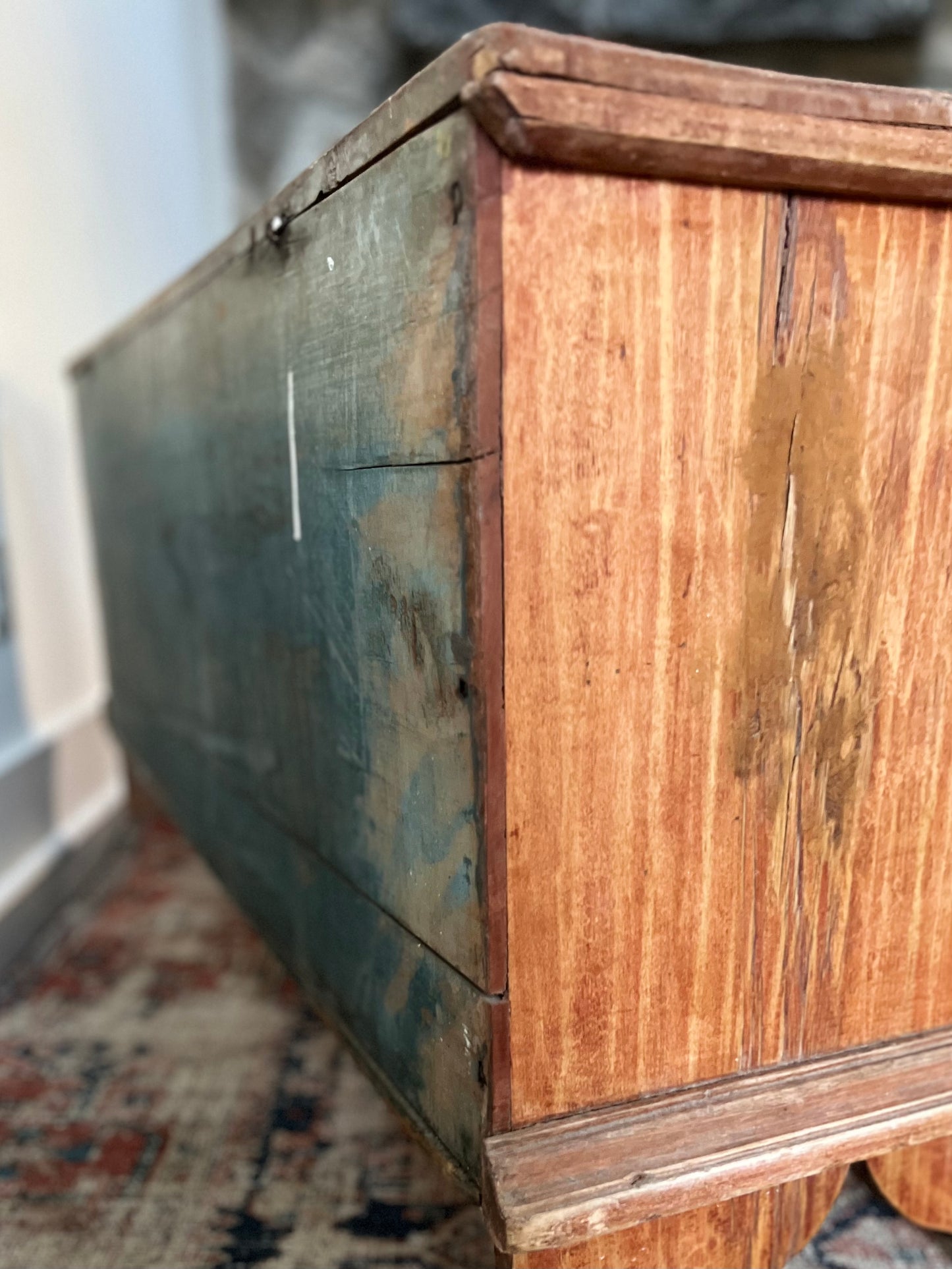 Antique Wooden Blanket Chest